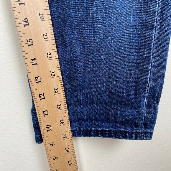 Pilcro Mid Rise Slim Boyfriend Jeans Size 32 Dark Blue Crop Casual Anthropologie - Picture 14 of 14